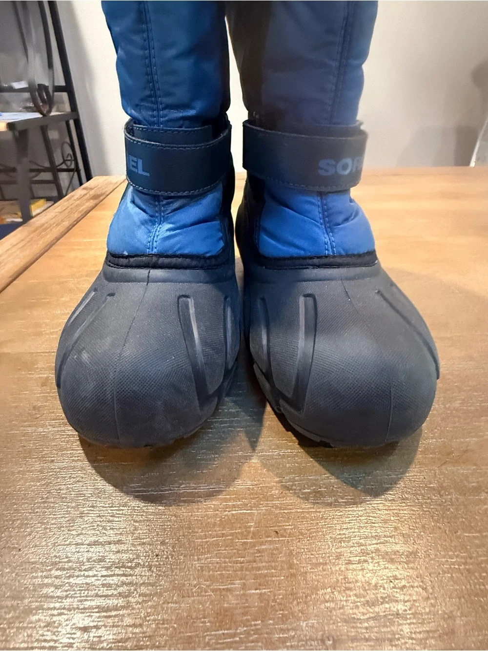 Sorel Youth Flurry Winter Snow Boot Waterproof Black Blue Sz US 4 EU 35